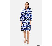 Betty Barclay Damen Stufenkleid mit 3/4 Arm 38, Blau/Beige
