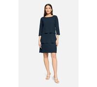 Stufenkleid mit 3/4 Arm dunkelblau 46