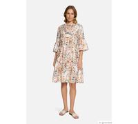 Sommerkleid BETTY & CO "Damen mit Print", Damen, Gr. 40, Normalgrößen, cream, rot, Obermaterial: 85% Viskose, 15% Polyamid, lässig geschnitten kurz, Rundhals, Kleider Sommerkleid (33452259-40) cream,