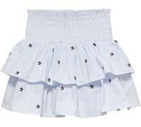 Stufenrock TOMMY HILFIGER "STAR STRIPES SKIRT", Mädchen, Gr. 14 (164), sweet blau stripes, Popeline, Obermaterial: 100% Baumwolle, bestickt, gestreift, regular fit kurz, Röcke, Kinder bis 16 Jahre, ge