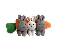 Stuffed Rabbit Coin Purse - Carrot Shaped Zipper Bag for Kids and Adults | Adorable Plush Bunny Wallet for Money Cash Change Card, Lipstick, Cosmetics, Birthday, Easter Gift for Women, Girls, Men