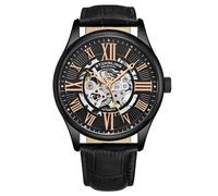 Stuhrling Original Atrium Herren-Skelett-Automatikuhr mit mechanischem Mechanismus und hochwertigem Lederarmband