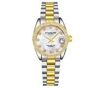 Stuhrling Original Damenuhr - Edelstahl-Mesh-Armband, Quarzwerk, analog, Perlmutt-Zifferblatt mit Datum - Elegante und lässige Damenuhren-Kollektion