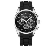Stuhrling Original Herren-Chronograph mit 42-mm-Gehäuse, Silikonarmband, Datumskalender, wasserdicht