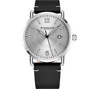 Stuhrling Original Herrenuhr Leder oder Armbanduhr Analoges Zifferblatt mit Datum Minimalist Style 38mm Gehäuse - 3901 Uhren für Herren Kollektion