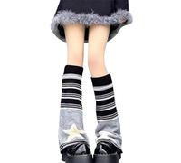 Stulpen Damen Stricksocken Longlegs Socken Ballett Leg Warmers Kniestrümpfe Legwarmers Weiße Beinwärmer Trachtensocken Beinstulpen Y2k Weihnachtsstrümpfe