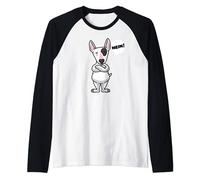 Sturer Miniatur Bullterrier Hund lustig Hundefan Raglan