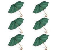 Sturmfest Grün Wunder: 6er Pack Unisex Automatische Regenschirme - Aluminium Eleganz & Stahl Kraft, 102cm - Dein Schild gegen den Regen