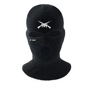 Sturmhaube, Drei Loch Skimaske, taktisches Vollgesicht, Wintermütze, Party, besondere Geschenke für Erwachsene, schwarz, Gesicht bei kaltem Wetter, verstellbar, winddicht, UV Schutz, Kapuze, gestrickt