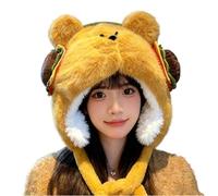 Sturmhaube Skifahren Balaclava Strick Strickmützen Kapuzenschal Damen Winter Skihelm Ohren Damen Wintermütze Mütze Buff Schlauchschal Schal Winter Kuschelig Sturmhaube Merino