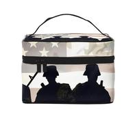 STVYUKL Amerikanische Make-up-Tasche für Damen, wasserdicht, tragbar, Reise-Kosmetiktasche, großes Fassungsvermögen, Kulturbeutel mit Tragegriff oben, Make-up-Organizer