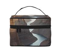 STVYUKL Canyon At Sunset Make-up-Tasche für Damen, wasserdicht, tragbar, Reise-Kosmetiktasche, großes Fassungsvermögen, Kulturbeutel, Tragegriff oben, Reißverschluss, Make-up-Organizer