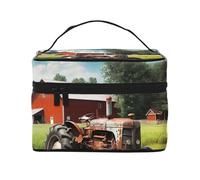 STVYUKL Company Make-up-Tasche für Damen, Motiv: Traktor, wasserdicht, tragbar, Reise-Kosmetiktasche, großes Fassungsvermögen, Kulturbeutel, Tragegriff oben, Reißverschluss, Make-up-Organizer-Tasche