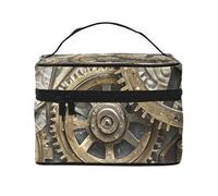 STVYUKL Coole Make-up-Tasche für Damen, Steampunk-Ausrüstung, wasserdicht, tragbar, Reise-Kosmetiktasche, großes Fassungsvermögen, Kulturbeutel mit Tragegriff oben, mit Reißverschluss