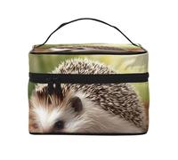 STVYUKL Igel-Make-up-Tasche für Damen, wasserdicht, tragbar, Reise-Kosmetiktasche, großes Fassungsvermögen, Kulturbeutel, Tragegriff oben, Reißverschluss, Make-up-Organizer