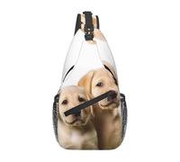STVYUKL Lustige Labrador-Welpen-Hundetasche für Damen und Herren, leicht, Umhängetasche, Rucksack, Fitnessstudio, Sport, Reisen, Wandern, Tagesrucksack, verstellbare Brusttasche