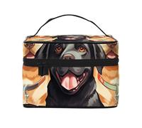 STVYUKL Make-up-Tasche für Damen, Motiv: Labrador Retriever, wasserdicht, tragbar, Reise-Kosmetiktasche, großes Fassungsvermögen, Kulturbeutel mit Tragegriff oben, mit Reißverschluss