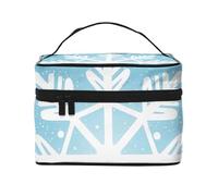 STVYUKL Make-up-Tasche für Damen, wasserdicht, tragbar, Reise-Kosmetiktasche, großes Fassungsvermögen, Tragegriff oben, Reißverschluss, Make-up-Organizer