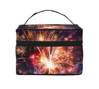 STVYUKL Make-up-Tasche für Damen, wasserdicht, tragbar, Reise-Kosmetiktasche, großes Fassungsvermögen, mit Tragegriff oben, Reißverschluss, Make-up-Organizer