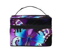 STVYUKL Make-up-Tasche für Damen, wasserdicht, tragbar, Reise-Kosmetiktasche, großes Fassungsvermögen, Griff oben, Reißverschluss, Make-up-Organizer