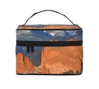 STVYUKL Pikes Peak Colorado Make-up-Tasche für Damen, wasserdicht, tragbar, Reise-Kosmetiktasche, großes Fassungsvermögen, Kulturbeutel mit Tragegriff oben, Reißverschluss, Make-up-Organizer