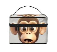 STVYUKL The Silent Monkey Make-up-Tasche für Damen, wasserdicht, tragbar, Reise-Kosmetiktasche, großes Fassungsvermögen, Kulturbeutel mit Tragegriff oben, Reißverschluss