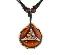 STWTR Puerto Rico Taino Anhänger Halskette Sun Tribe Herren Damen Anhänger Halskette Seil Kette Maori Tribe Halskette, Harz, Kein Edelstein