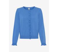Strickjacke BRAX "Style ANN", Damen, Gr. 46, hellblau, Strick, 90% Schurwolle, 10% Kaschmir, Rundhals, Strickjacken Strickjacke (14887834-46) hellblau