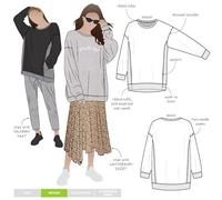 Style Arc Fenix Schnittmuster Sweatshirt (Größen 38-50)