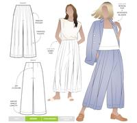 Style Arc Schnittmuster - Atlas-gewebte Hose (Größen 46-30)