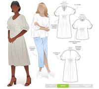 Style Arc Schnittmuster - Harry gewebtes Oberteil und Kleid (Größen 38-50)