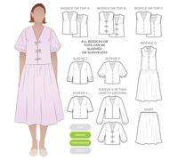 Style Arc Schnittmuster - Porter gewebtes Kleid und Oberteil Musterpaket (Größen 38-50)