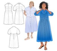 Style Arc Schnittmuster - Smaragdgrünes gewebtes Kleid (Größen 18-30)