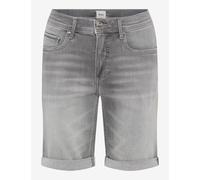 Bermudas BRAX "Style CHRIS B", Herren, Gr. 48, Normalgrößen, dunkelgrau, Denim/Jeans, 73% Baumwolle, 19% Lyocell, 6% Elastomultiester, 2% Elasthan, Hosen Bermudas (27893216-48) dunkelgrau