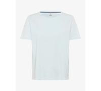 Kurzarmshirt BRAX "Style CIRA S", Damen, Gr. 46, dunkelblau, 100% Baumwolle, Rundhals, Shirts (59601047-46) dunkelblau