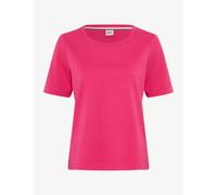 Kurzarmshirt BRAX "Style CIRA S", Damen, Gr. 44, pink, 100% Baumwolle, Rundhals, Shirts (90798522-44) pink