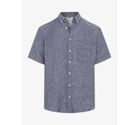 Kurzarmhemd BRAX "Style DAN", Herren, Gr. M, Normalgrößen, dunkelblau, Web, 100% Leinen, Hemden (69164028-M) dunkelblau