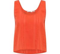Shirtbluse MUSTANG "Damen Style Edison", Damen, Gr. 38, rot 7116, Web, 100% Baumwolle, unifarben, casual, relaxed fit, Rundhals, ohne Ärmel, Blusen (32256758-38) rot 7116