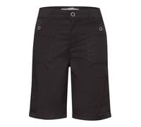 Shorts STREET ONE, Damen, Gr. 36, deep earth, Web, 98% Baumwolle, 2% Elasthan, unifarben, comfort fit kurz, Hosen Shorts, mit Elastikbund (13028151-36) deep earth