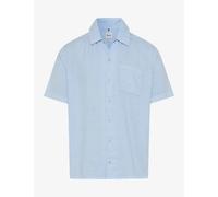 Leinenhemd BRAX "Style LUKE", Herren, Gr. L, Normalgrößen, blau (mittelblau), Web, 100% Leinen, Hemden (79993233-L) mittelblau