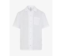 Leinenhemd BRAX "Style LUKE", Herren, Gr. XXL, Normalgrößen, weiß, Web, 100% Leinen, Hemden (83152324-XXL) weiß