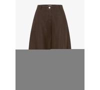 Culotte BRAX "Style MELLI S", Damen, Gr. 42, Normalgrößen, coffee, Web, 100% Leinen, Hosen Culotte (96769432-42) coffee
