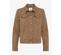 Jeansjacke BRAX "Style MIAMI", Damen, Gr. 44, braun, Denim/Jeans, 91% Baumwolle, 7% Elastomultiester, 2% Elasthan, Jacken Jeansjacke (45137822-44) braun