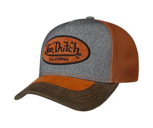 Style Mix Oval Patch Cap by Von Dutch grau-braun One Size