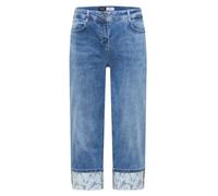 Cecil Loose-Fit Jeans Neele 7/8 Wide-Leg Turn-Up mid blau wash Damen Gr.25 L26