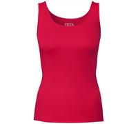 Trägertop CECIL, Damen, Gr. XL (44), glazed apple rot, Web, 100% Baumwolle, unifarben, casual, comfort fit normal, Rundhals, ohne Ärmel Bündchen, Tops, aus reiner Baumwolle (94912741-XL) glazed apple