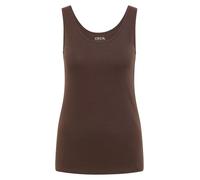 Cecil Damen Top Linda – Basic aus reiner Baumwolle – Braun XXL