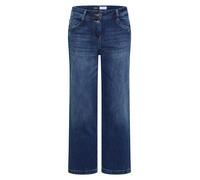 Cecil High Waist Wide Leg Jeans im Loose Fit mid Blue Used wash 26