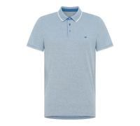 Poloshirt MUSTANG "MUPalco", Herren, Gr. M, blau, meliert, Piqué, Obermaterial: 100% Baumwolle, meliert, normal normal, ohne Ausschnitt, Shirts, Piqué Qualität (97748755-M) blau, meliert