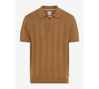 BRAX Strickpolo Style PASCAL Herren Beige 44% Baumwolle 36% Leinen Gr. M
